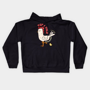 Best Yep I Talk To Chickens | Cute Chicken With Pullet Kids Hoodie